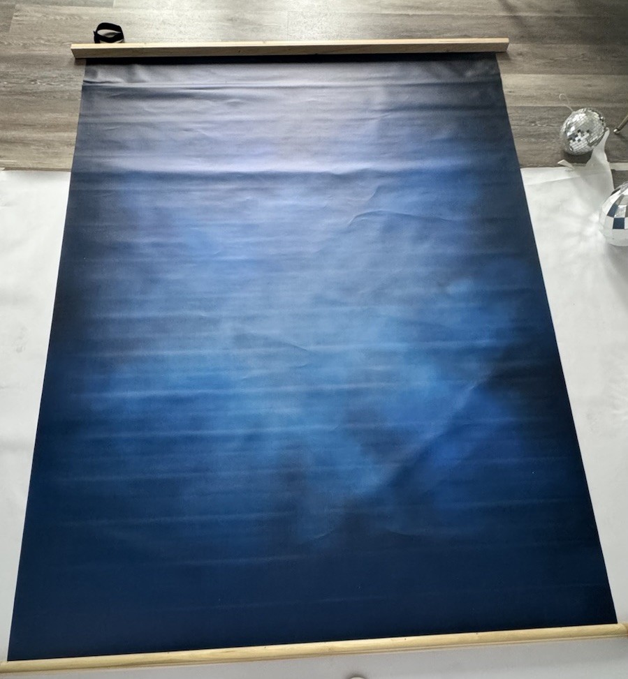 Denny manufacturing Hand Painted Blue Backdrop