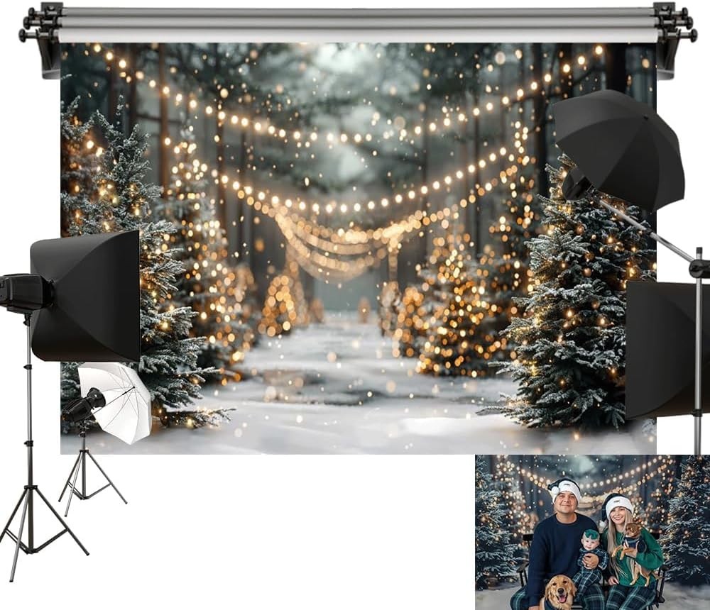 Kate 8x8ft/2.5×2.5m Christmas Backdrop Xmas Tree Photo Background Photography St