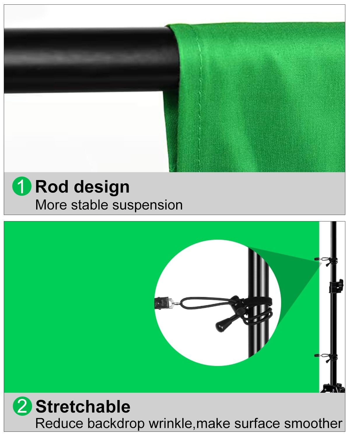 Green Screen Background for Photography, PULUZ Sheet 3.3*6.6FT
