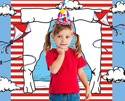 5x3ft Cartoon Window Backdrops for Photography Kids Birthday Party Background…