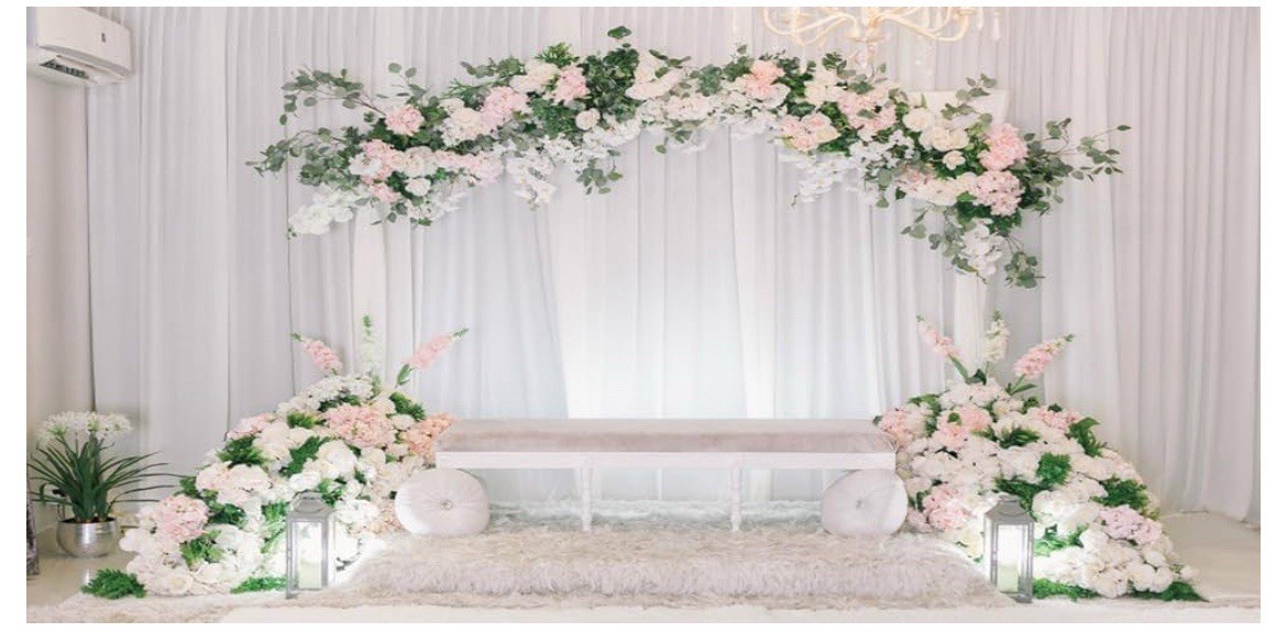 NEW Indoor Wedding Engagement Bridal Floral Arch BackDrop Photo Prop 20ft X 10ft