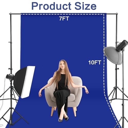7x10FT Royal Blue Photography Backdrop – Ideal for Photoshoots & Video Recording