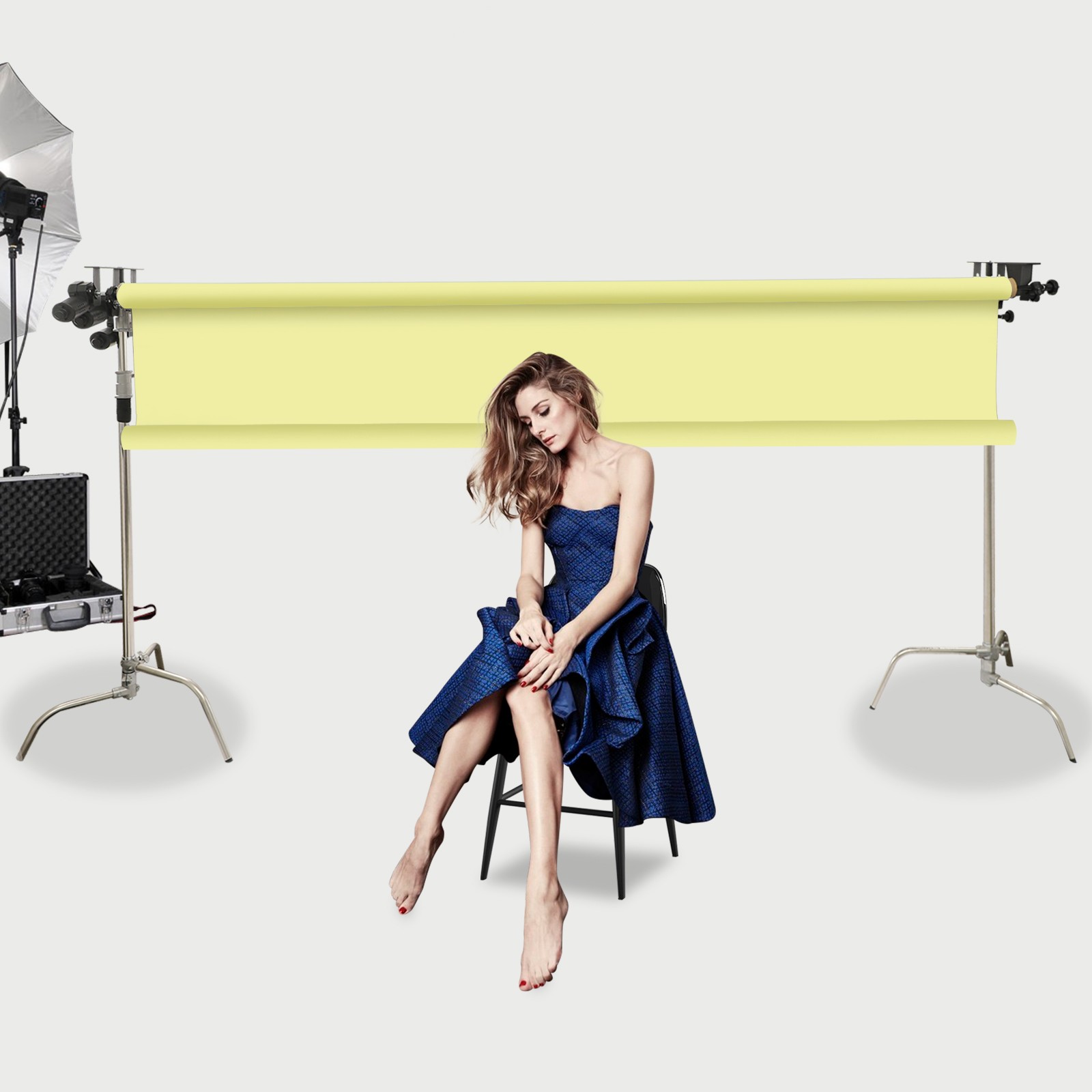 3 Roller Electric Wall Mount Photo Motorized Background Support System 10kg/22lb