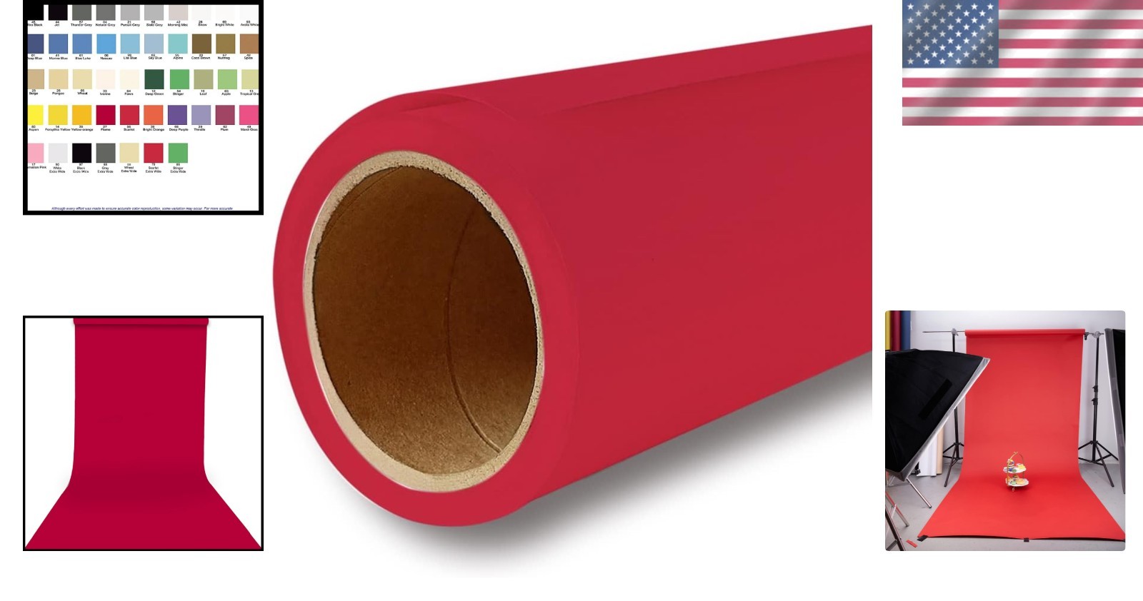 Seamless Scarlet Photography Background Paper – Heavyweight 53″ x 16′ Roll