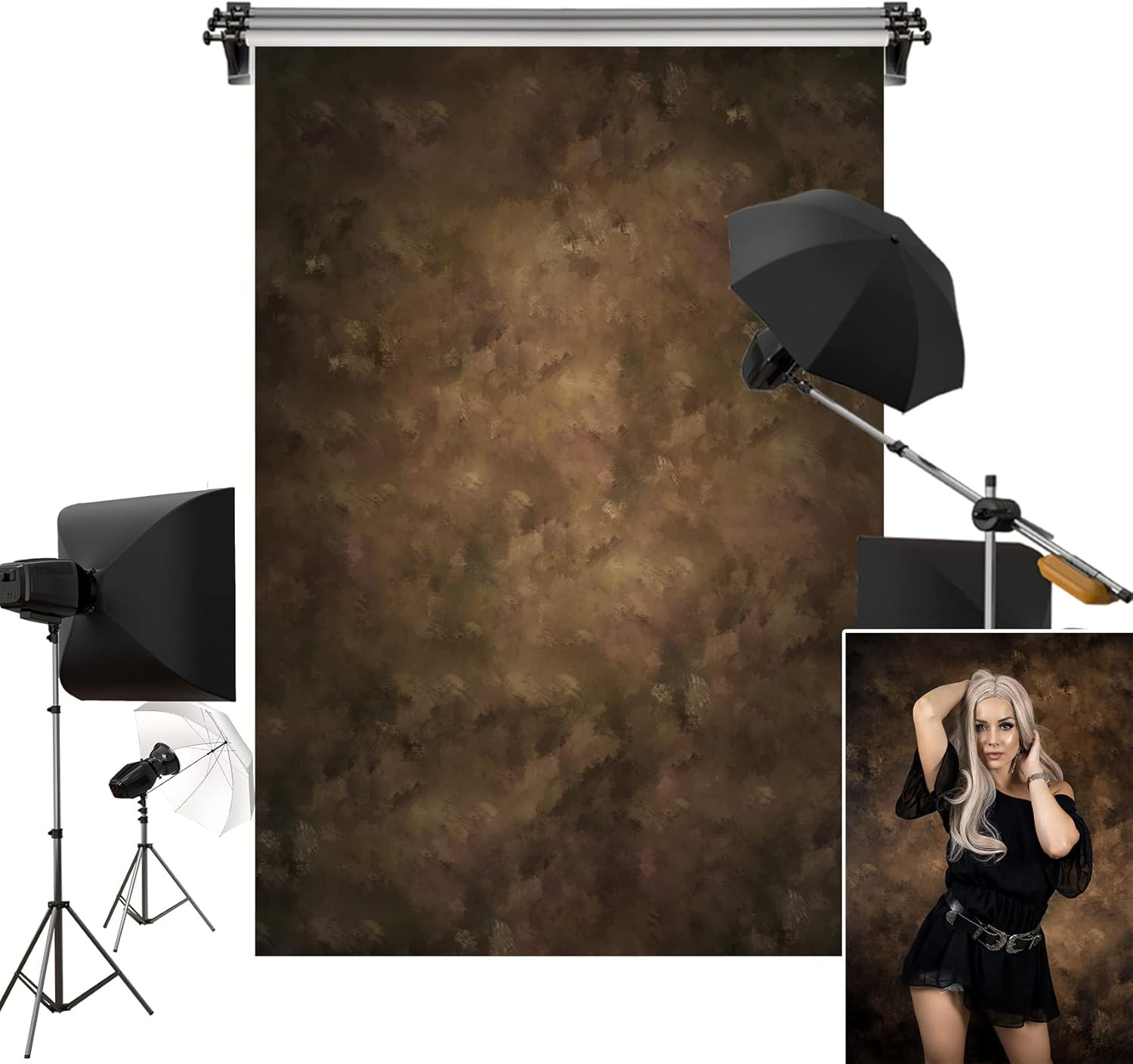 5X7Ft/1.5M X2.2M Brown Photography Backdrop Portrait Abstract Texture