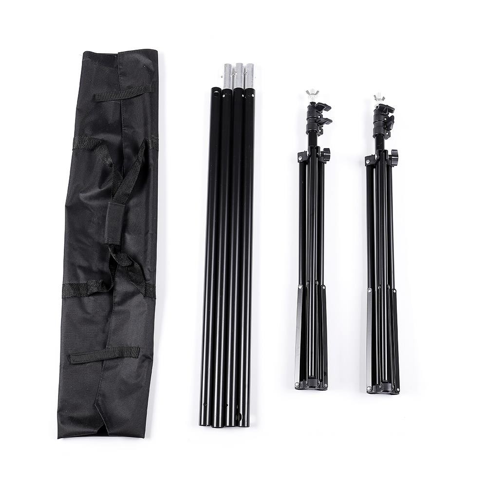 Background Support Stand Photo Backdrop Kit Lighting Studio Tripod Set with Clip