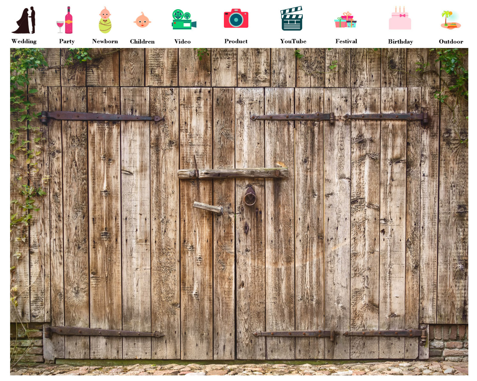 10x8ft Vintage old Farmhouse Rustic Wood Barn Photo Background Studio Props