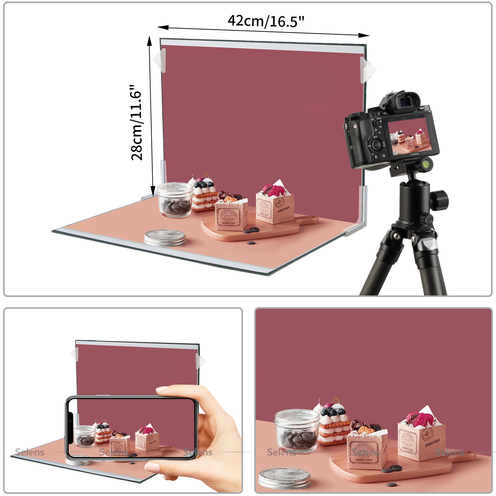 9Pcs 16 Colors Background Paper Photo Prop Backdrop Board Table Top Photography