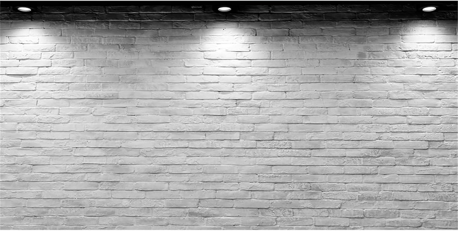 Vinyl 15X10Ft Backdrop Photography Background White Brick Wall Computer-Print Se
