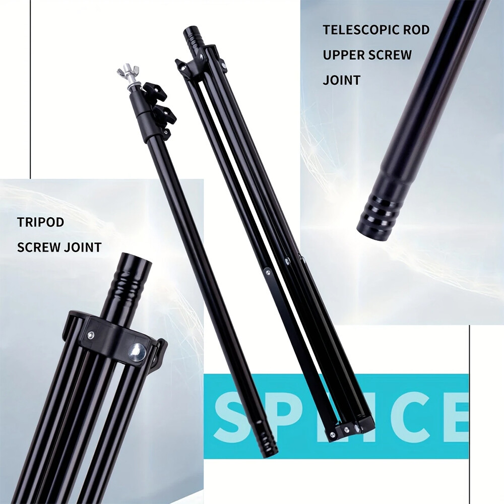 Photo Studio Backdrop Support System Adjustable Background Stand 6.56ft × 6.56ft