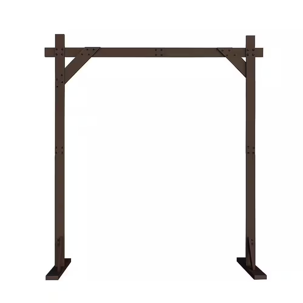 89.76 In. X 89.76 In. Wooden Square Wedding Arbor Arch Backdrop Stand for Outdoo