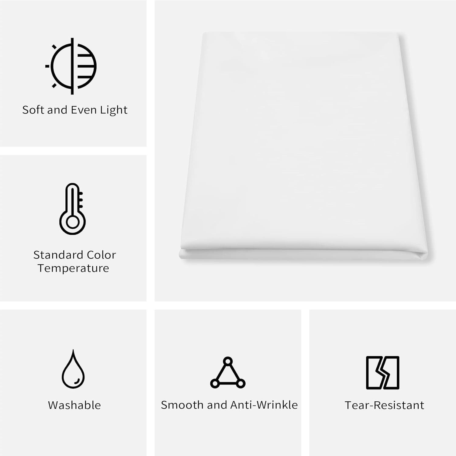 Photography Diffusion Fabric Nylon Silk White 1M x 1.7M Softbox Light Modifier