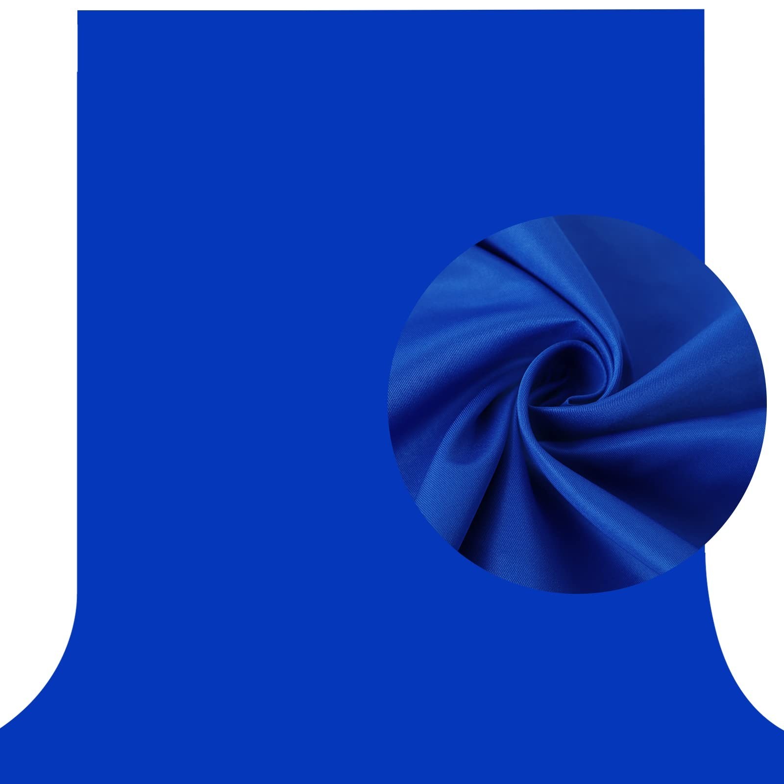 10×7 FT Royal Blue Photography Backdrop, Seamless Chromakey Blue Curtain for Vid