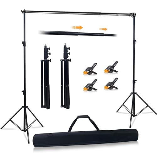 10x10ft Photo Backdrop Stand Heavy Duty Adjustable Support System, Universal
