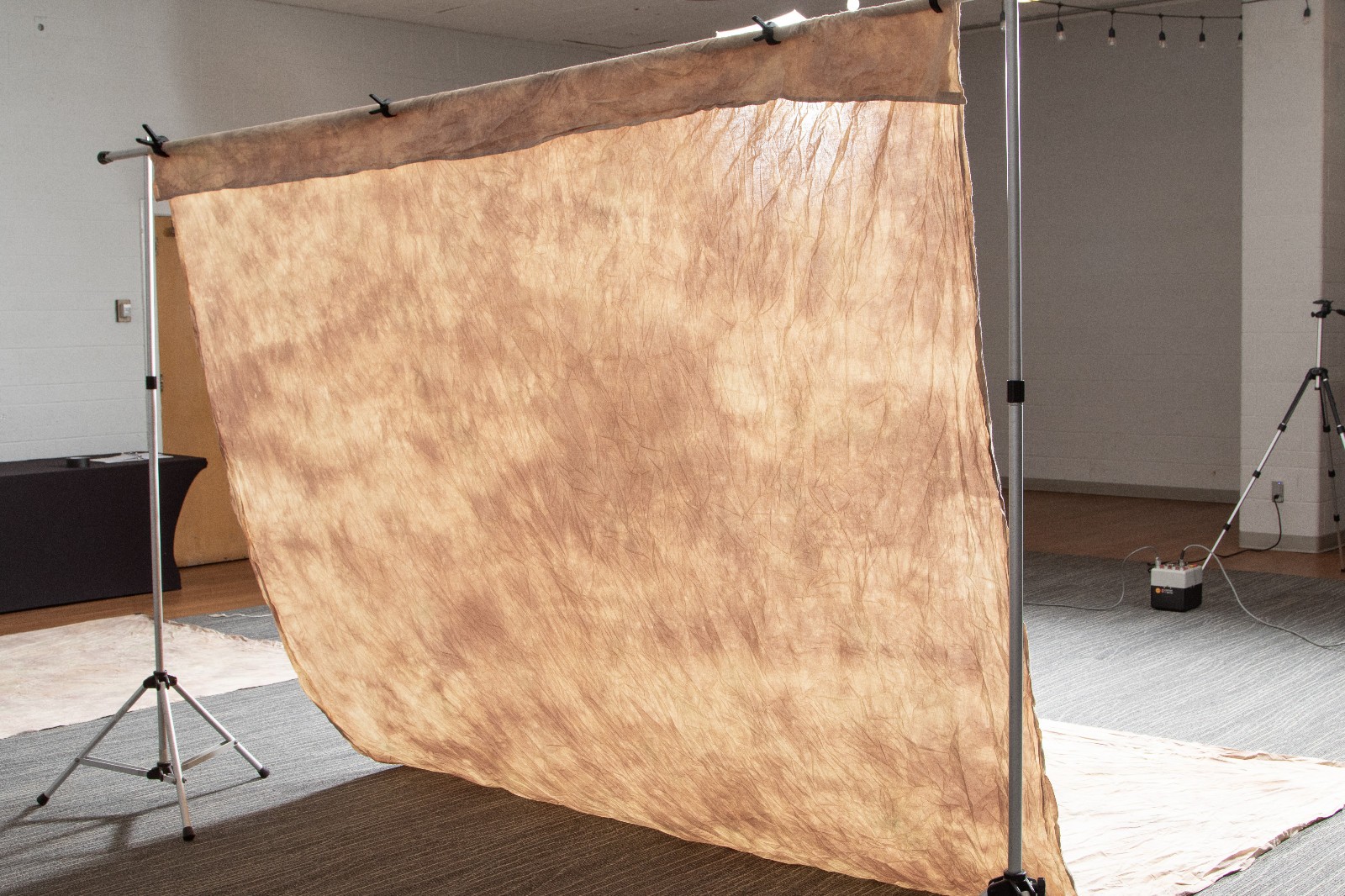 9 x 14 Photography Portrait Backdrop/background lighter shades of brown.