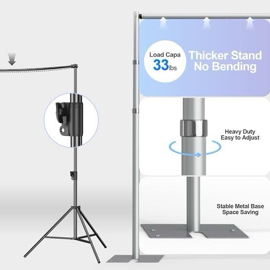 Pipe and Drape Backdrop Stand Kit, Heavy Duty Backdrop Stand 8.6ftx10ft, Adju…