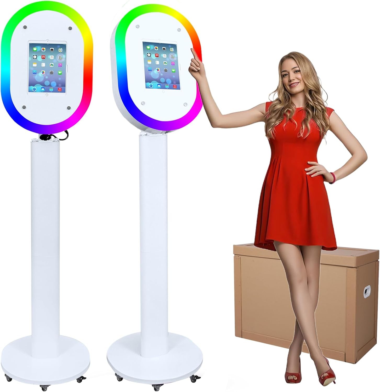Portable Photo Booth for Any iPad Metal Shell Selfie Station Photobooth Machine