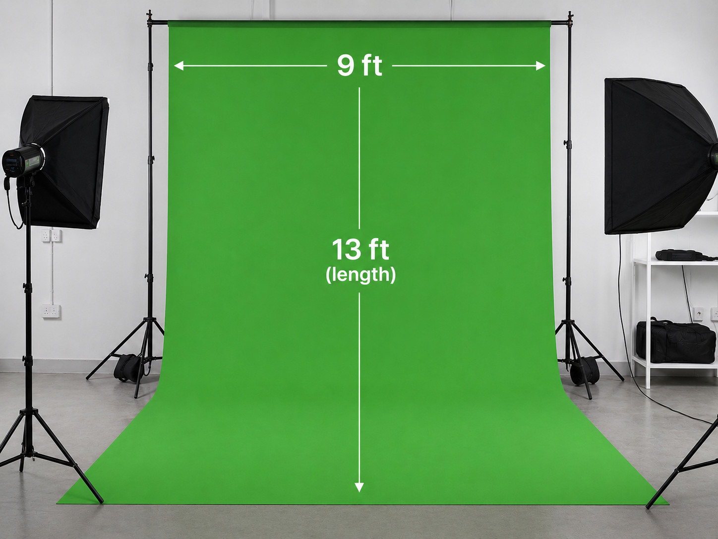 9 x 13 ft Muslin Green Chromakey Backdrop Photo Studio