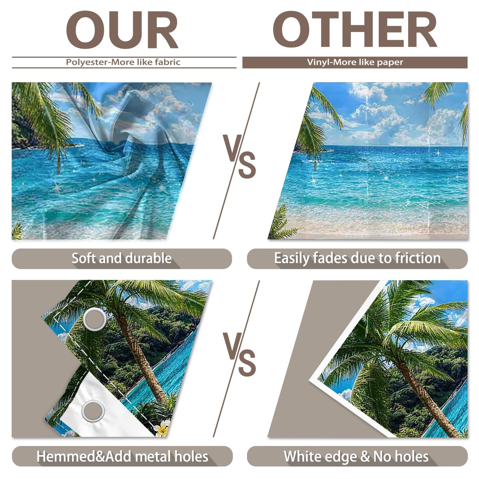 7x5ft Summer Tropical Beach Photography Backdrop Hawaiian Ocean Luau Props