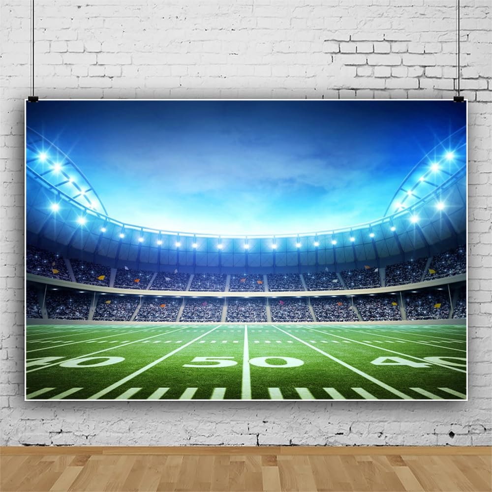 Fabric Football Backdrop 10×8 Ft Game Day Sports Match Events Party Decor