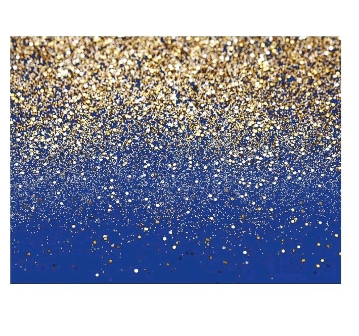 Royal Blue Glitter Backdrop 8x6FT Brand New