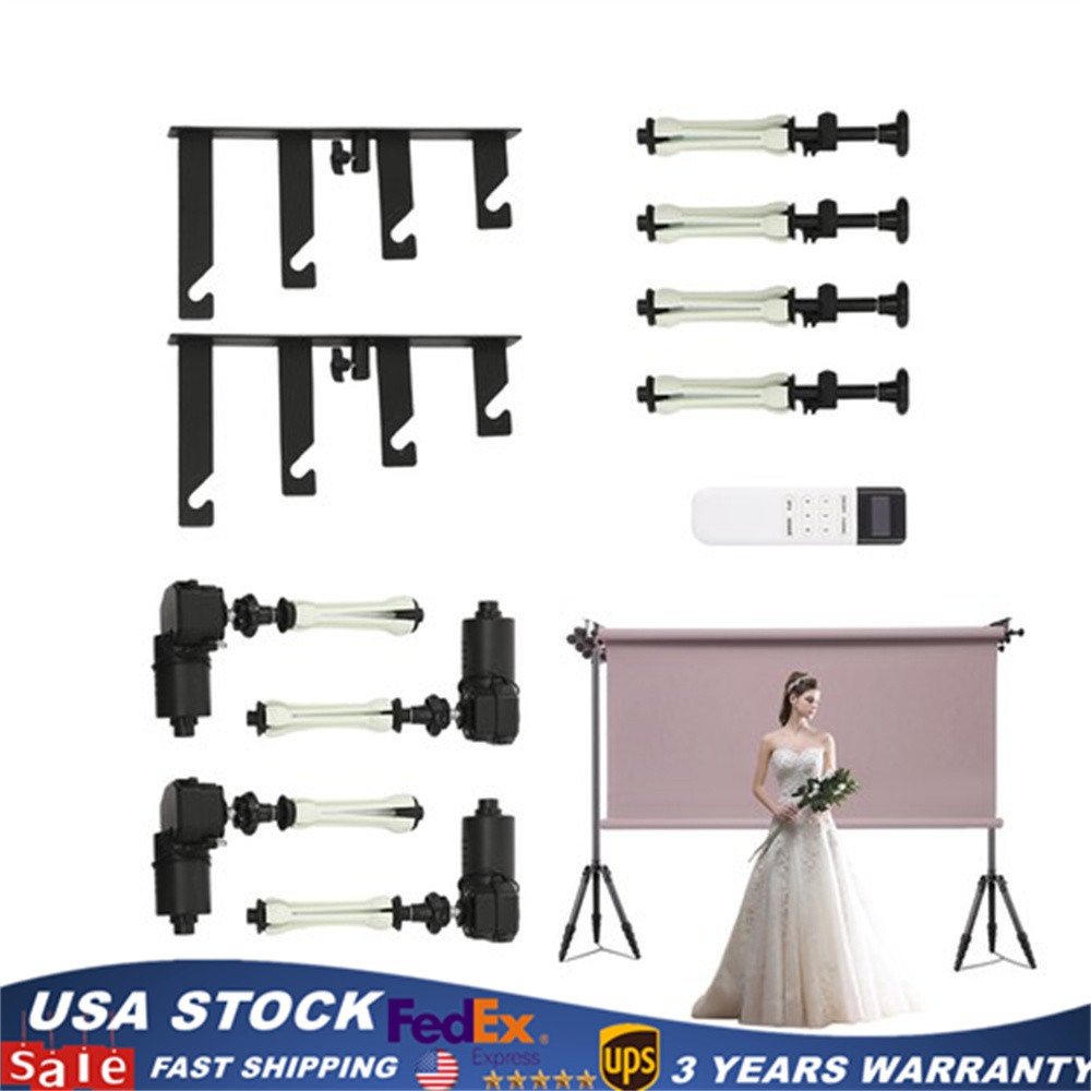 Photography Backdrop Support System Wall Mount Studio Background Stand 4 Roller