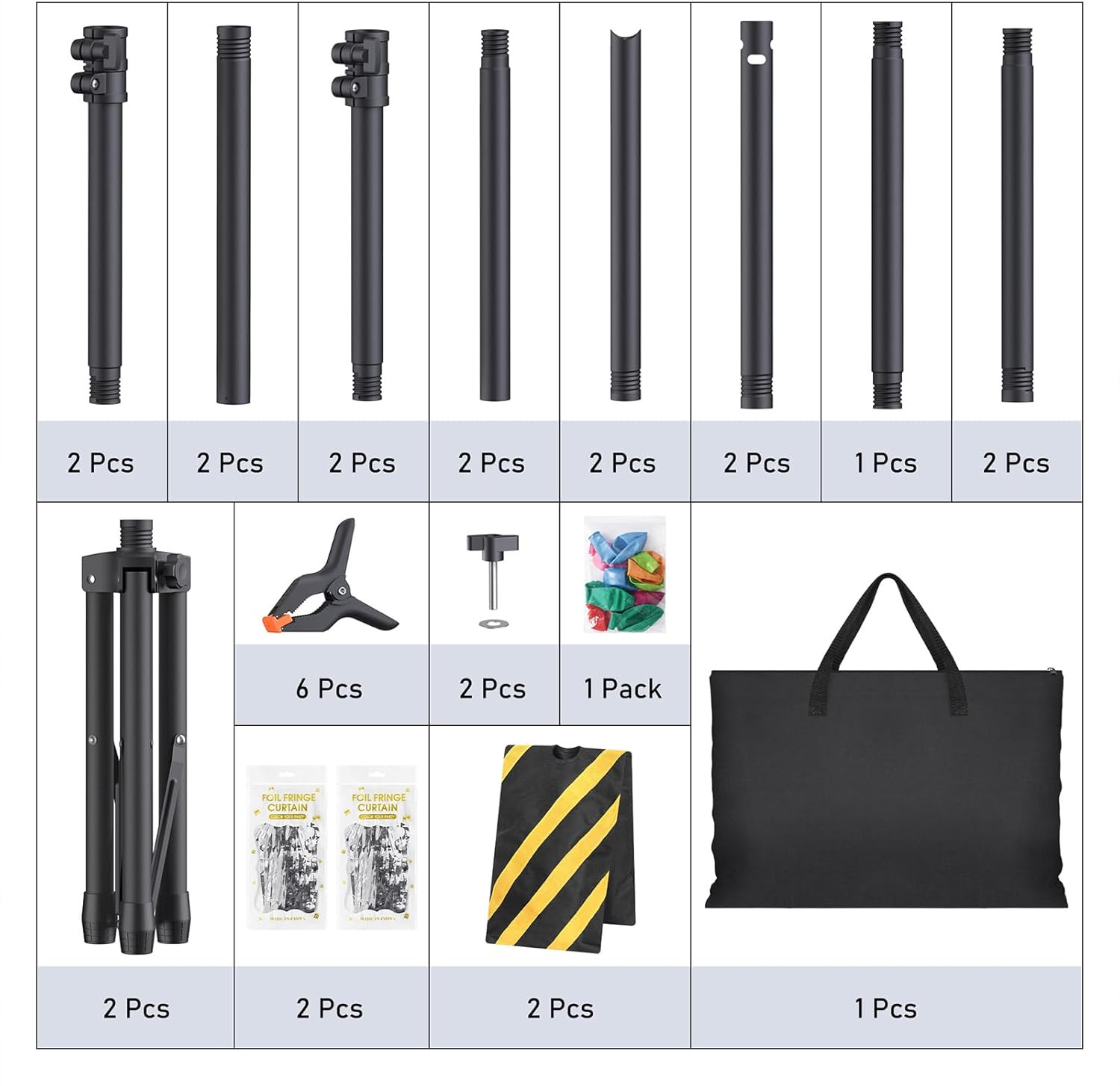 Backdrop Stand Kit – 6 Widths, 10X7.5Ft Adjustable Background Stand for Parties