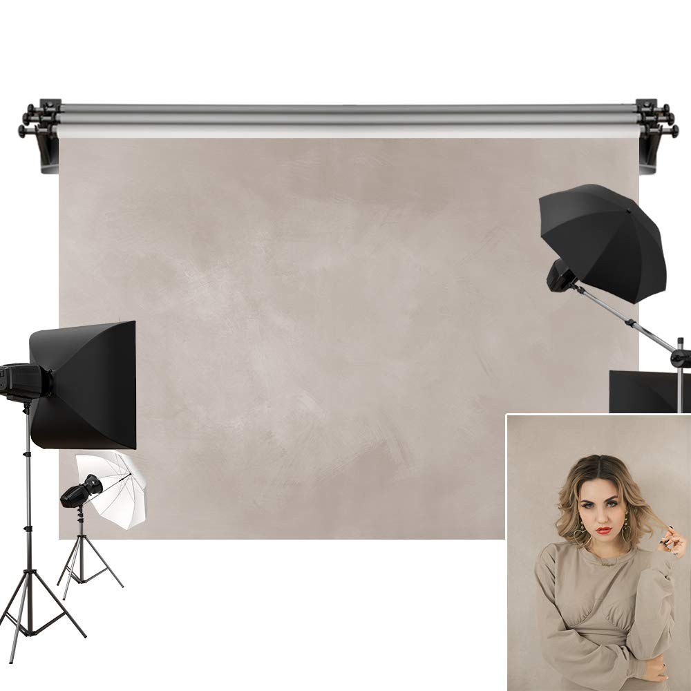 7x5ft/2.2mx1.5m Khaki Retro Solid Nude Photography Backdrops Props Studio