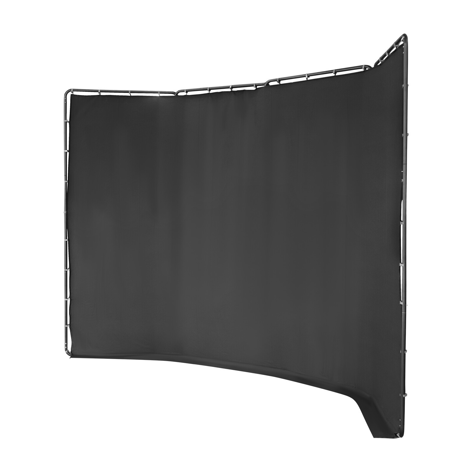 Backdrop Stand Floor Standing Photography Backdrop Stand w/Black Cloth 3.88*2.3m