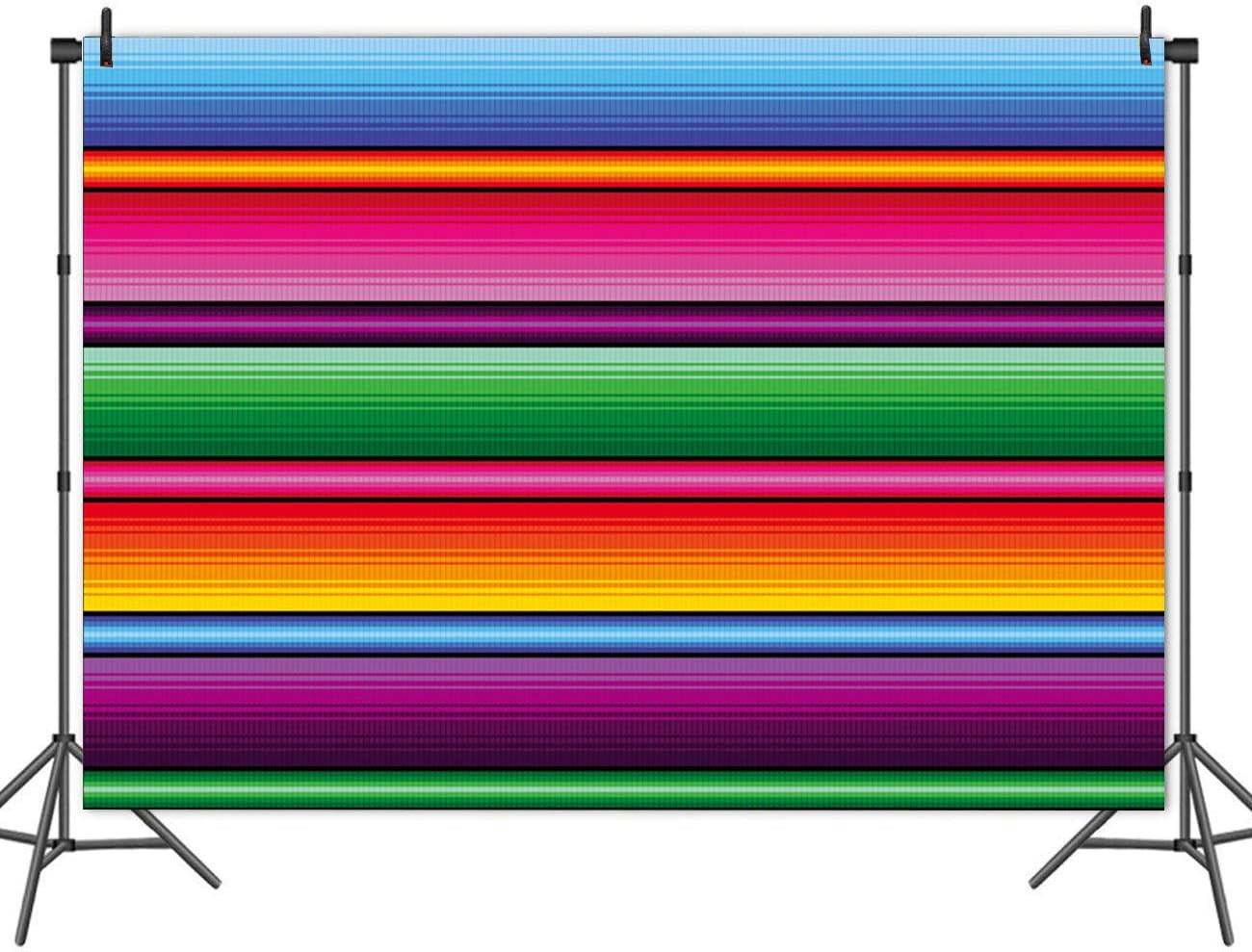 7X5Ft Color Fiesta Theme Photography Backdrop Stripes Mexican Festival Dessert