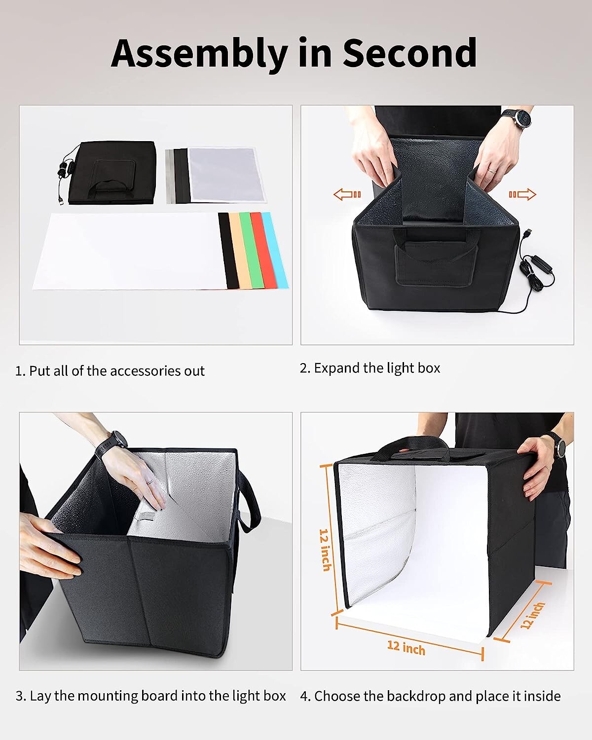 Caja de estudio fotográfico para artículos pequeños Fotografía de productos NEW