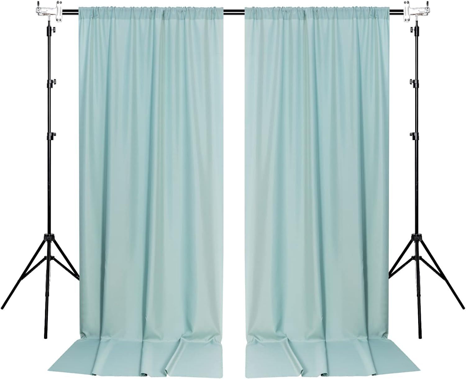 MYSKY HOME Light Green Backdrop Curtains for Parties, Weddings, Stage & Photogra