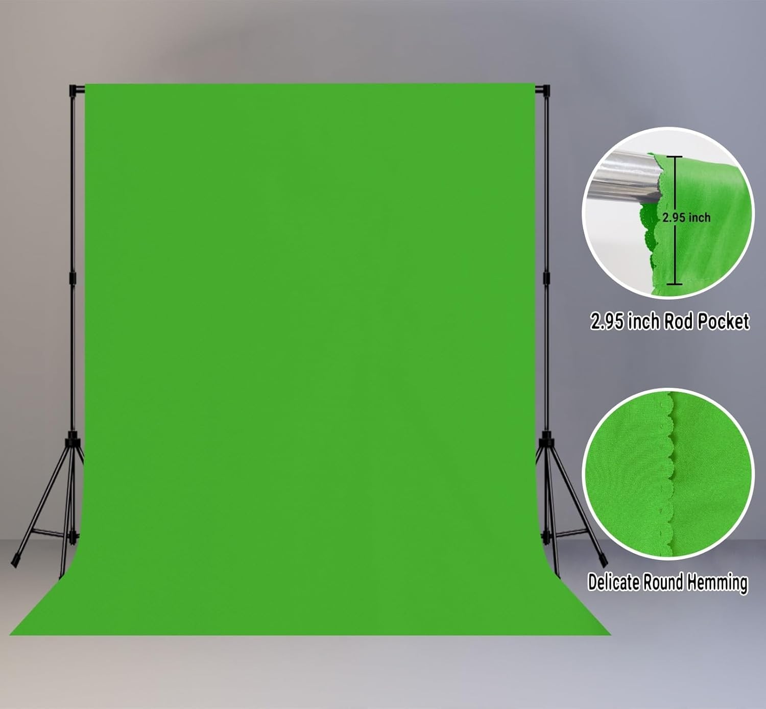 8x10FT Green High Density Fabric Screen Backdrop, Solid Color 8X10ft,