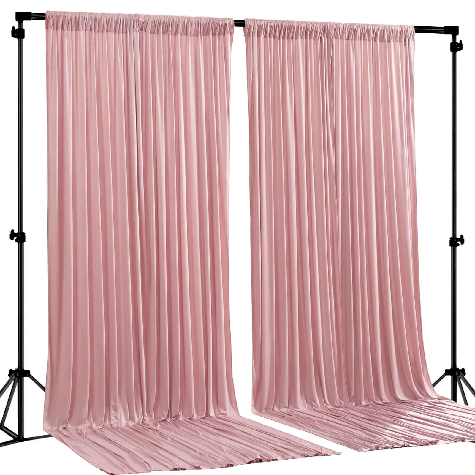 Rose Backdrop Curtains Wrinkle Free Polyester Photography Drapes 8×10 Ft