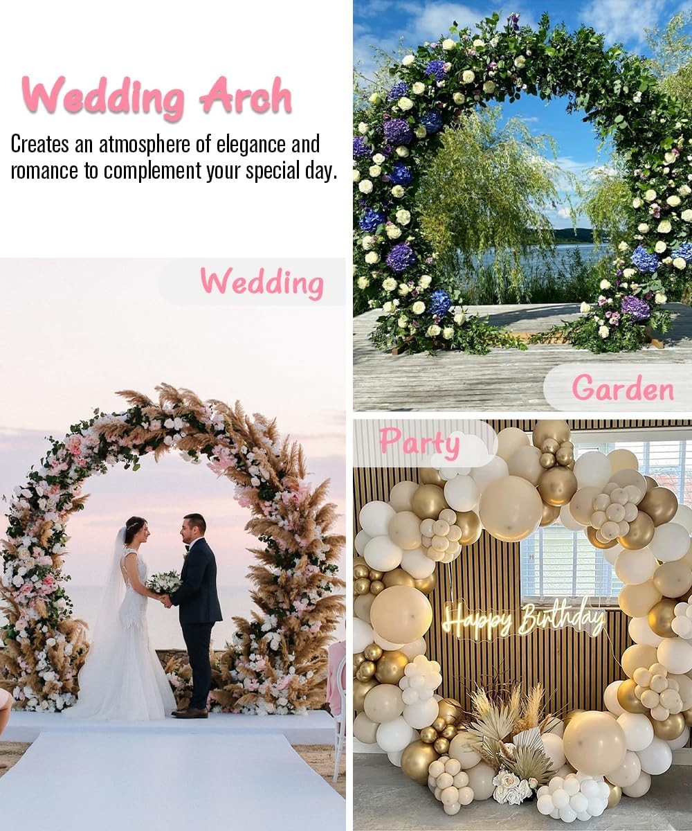 Metal Arch Backdrop Stand 8Ft Wide 7Ft High Wedding Arch Frame Wedding