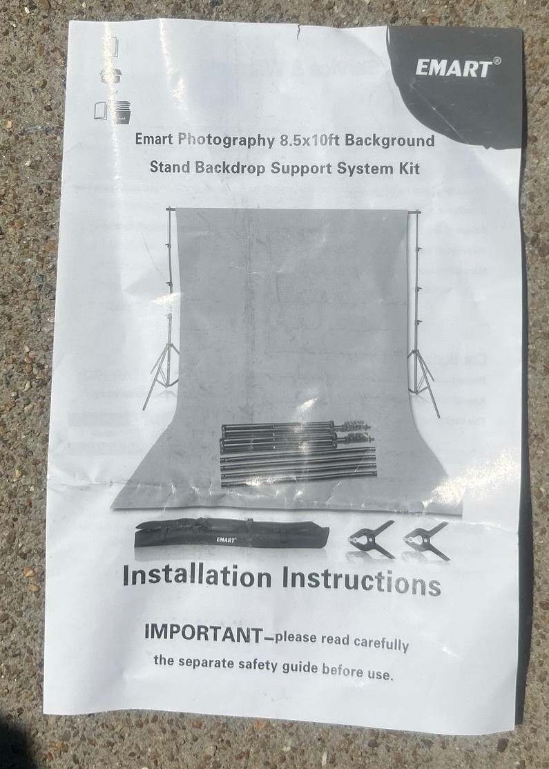 EMART PHOTOGRAPHY 8.5 X 10 FT BACKDROP SUPPORT SYSTEM KIT