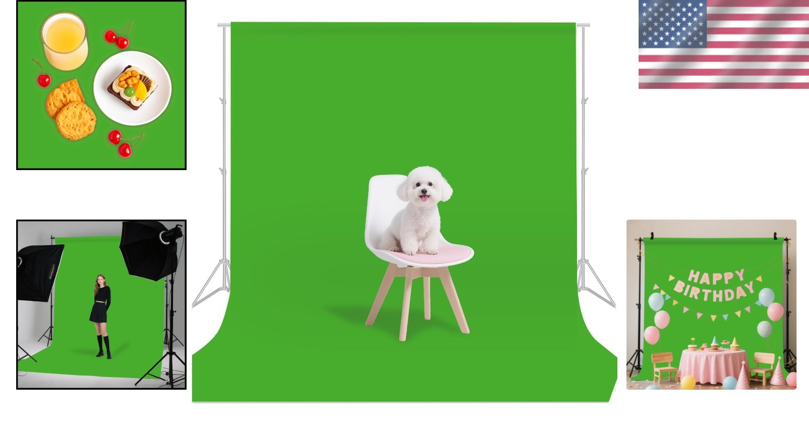 Professional 8x10FT Chroma Key Green Screen – Perfect for Live Streaming & Zoom