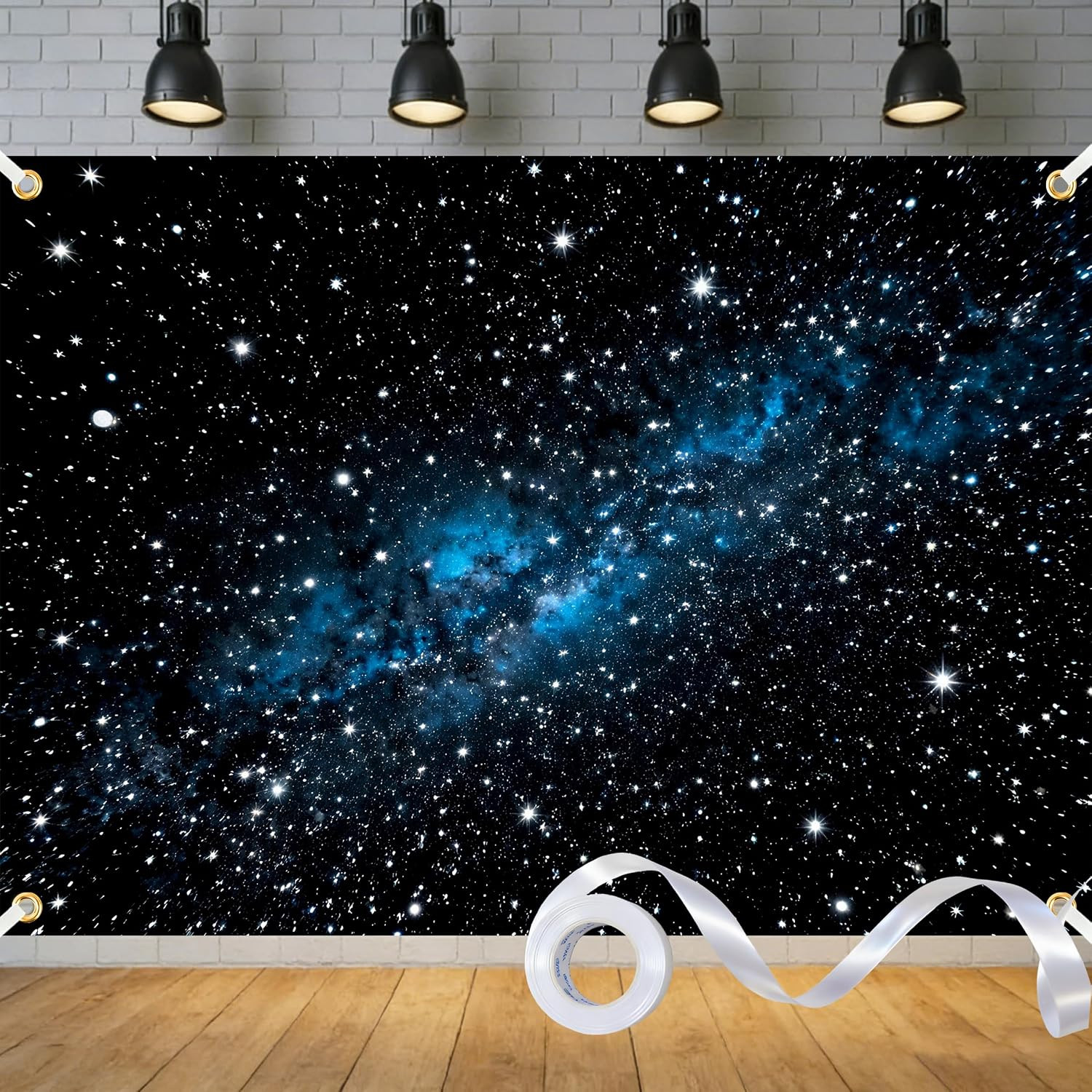 7X5Ft Space Backdrop Starry Night Sky Backdrop Polyester Universe Space Star