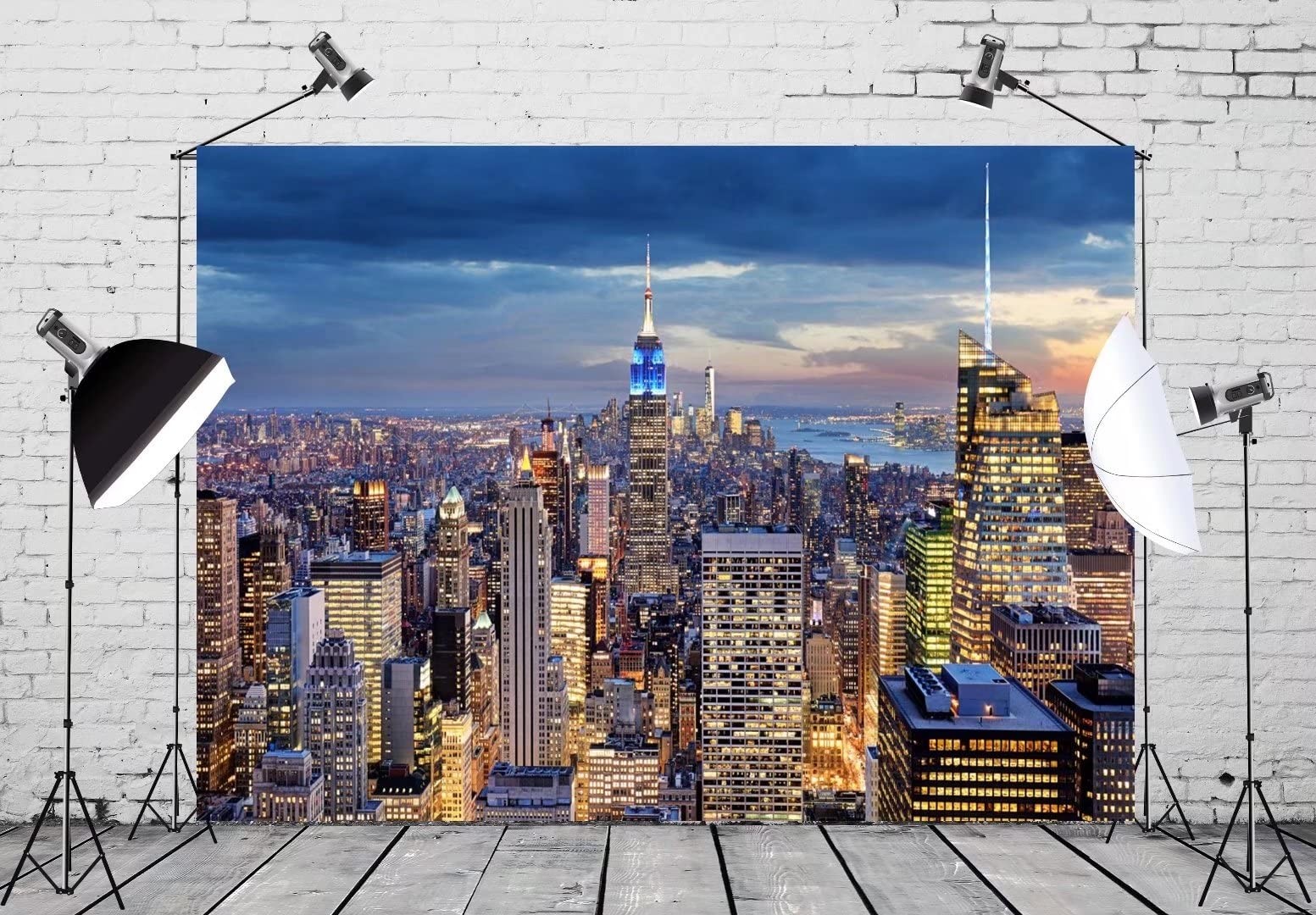 7×5 Ft New York Cityscape Backdrop Manhattan Skyline Photography Background