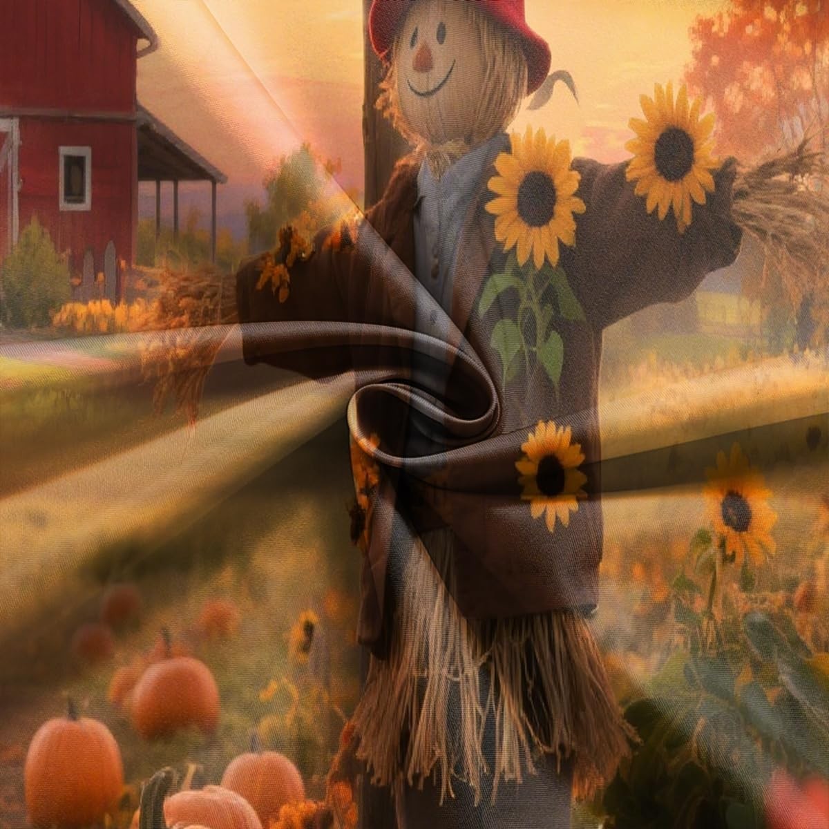 Fall Thanksgiving Backdrop 7×5 FT Pumpkin Patch Harvest Rural Background Prop