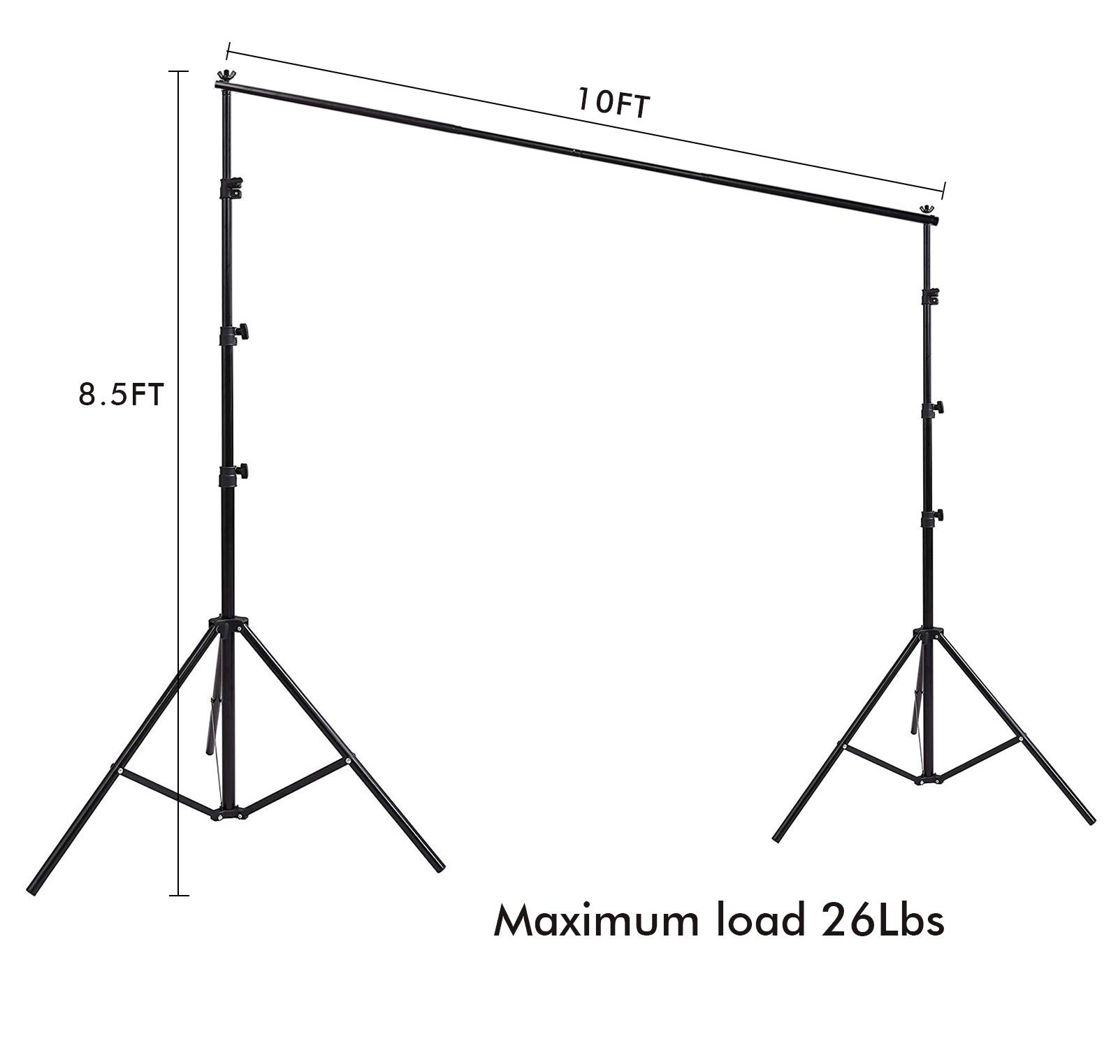 10ft x 8.5ft Adjustable Photography Backdrop Support System Photo Video Studi…