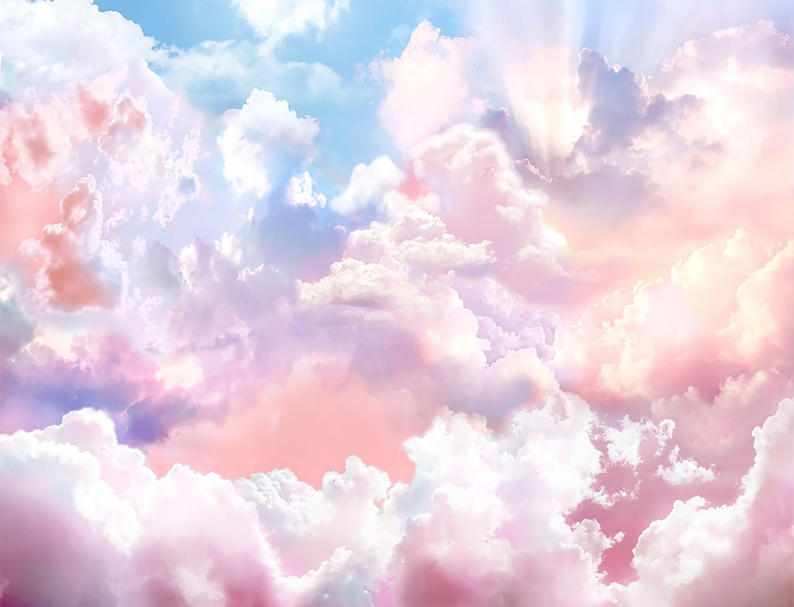 10x8ft Blue Sky Abstract Clouds Colorful Cloud Vinyl Backdrop Photo Background