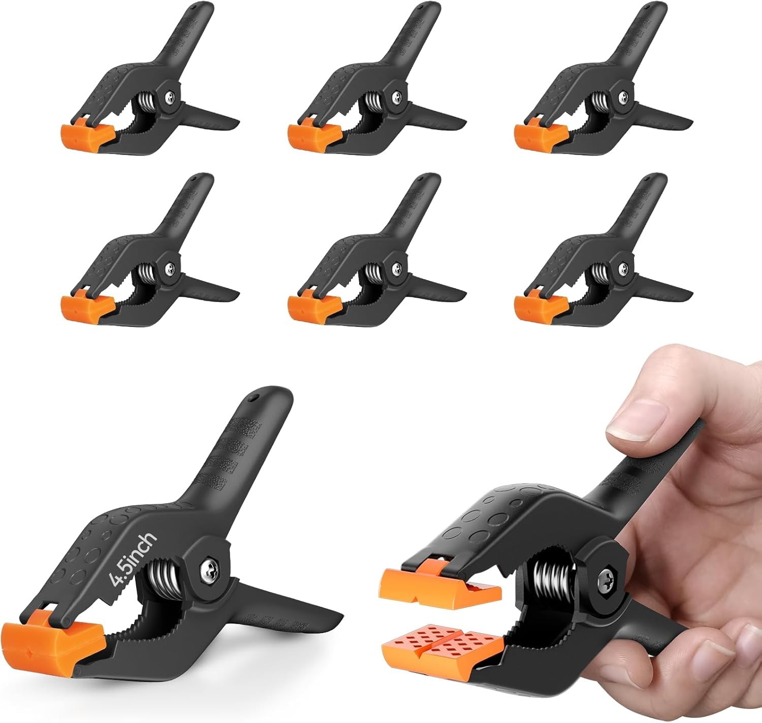 6 Pack Heavy Duty Spring Clamps, 4.5 inch Plastic Photo Booth Backdrop Clips …