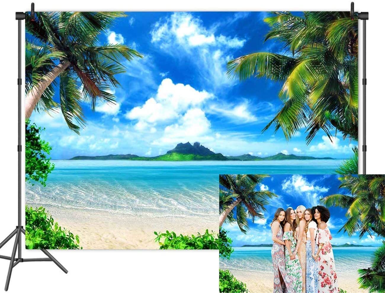 7x5ft Beach Photography Backdrops Ocean Photo Booth Wedding Party Background