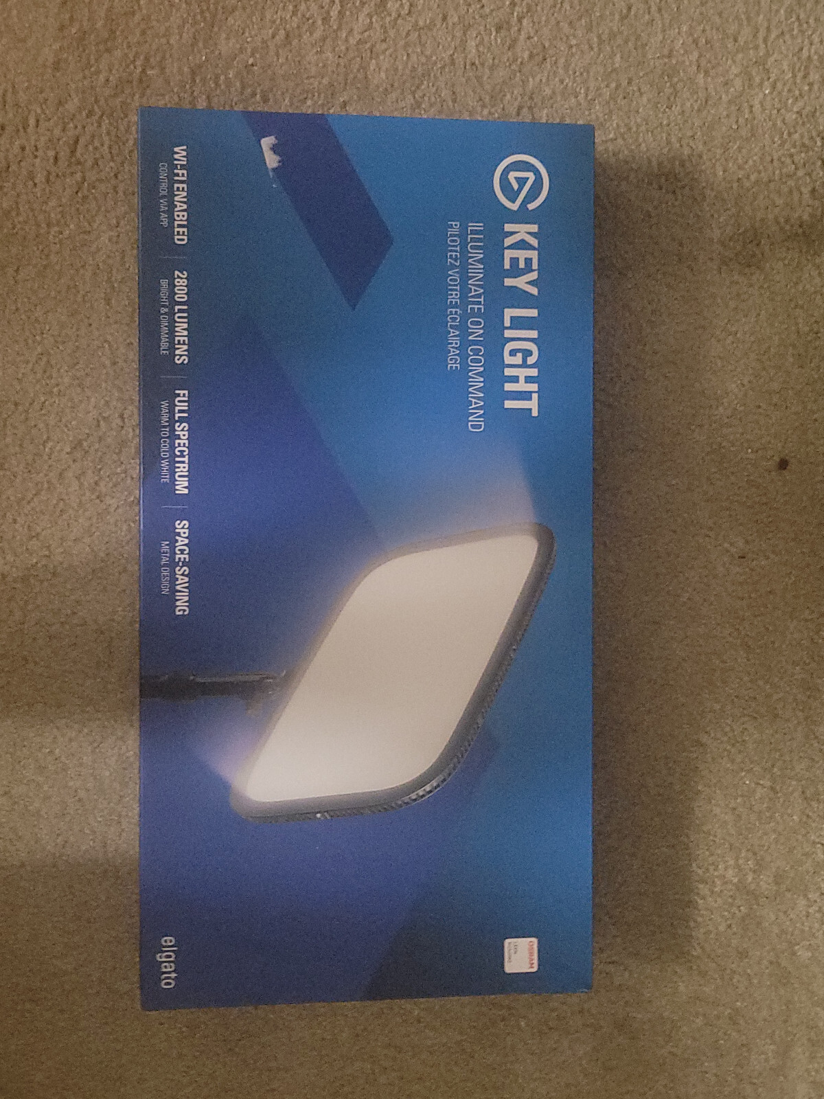 Elgato Key Light – Professional 2800 Lumens Studio Light – Used Good Condition