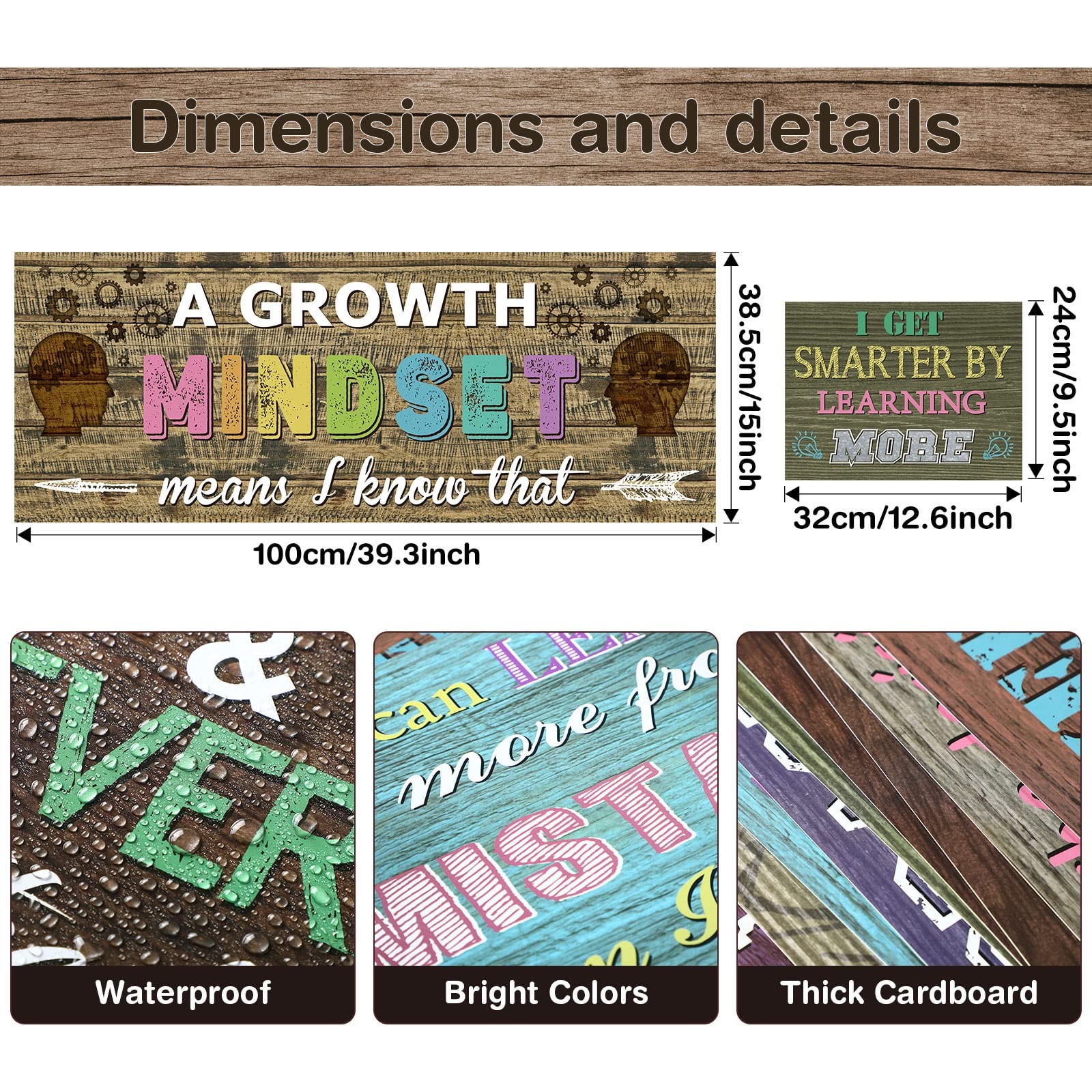 Motivational Posters Set 10pcs Classroom Inspirational Wall Art