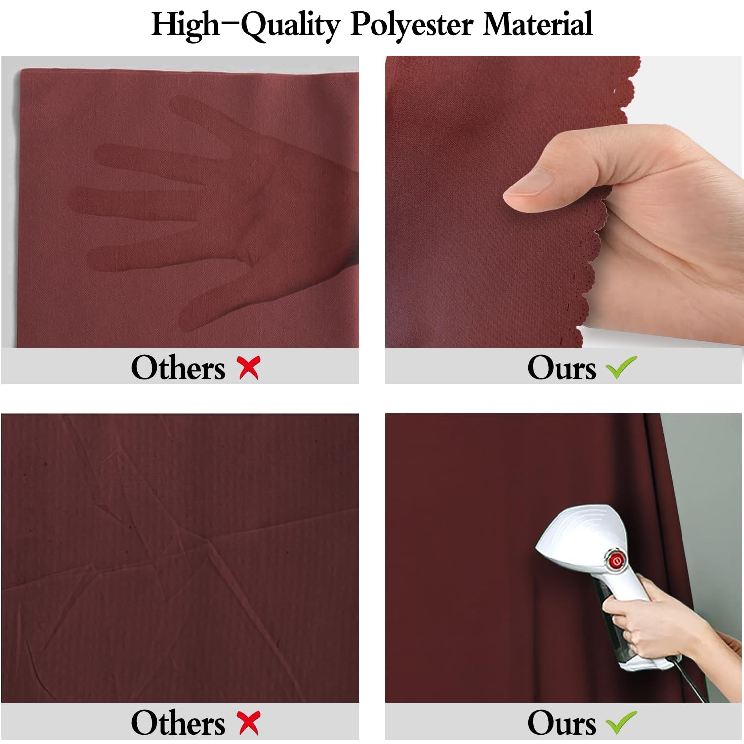 8x10FT Burgundy Wine Red Screen Backdrop for Photography Photo Booth Parties
