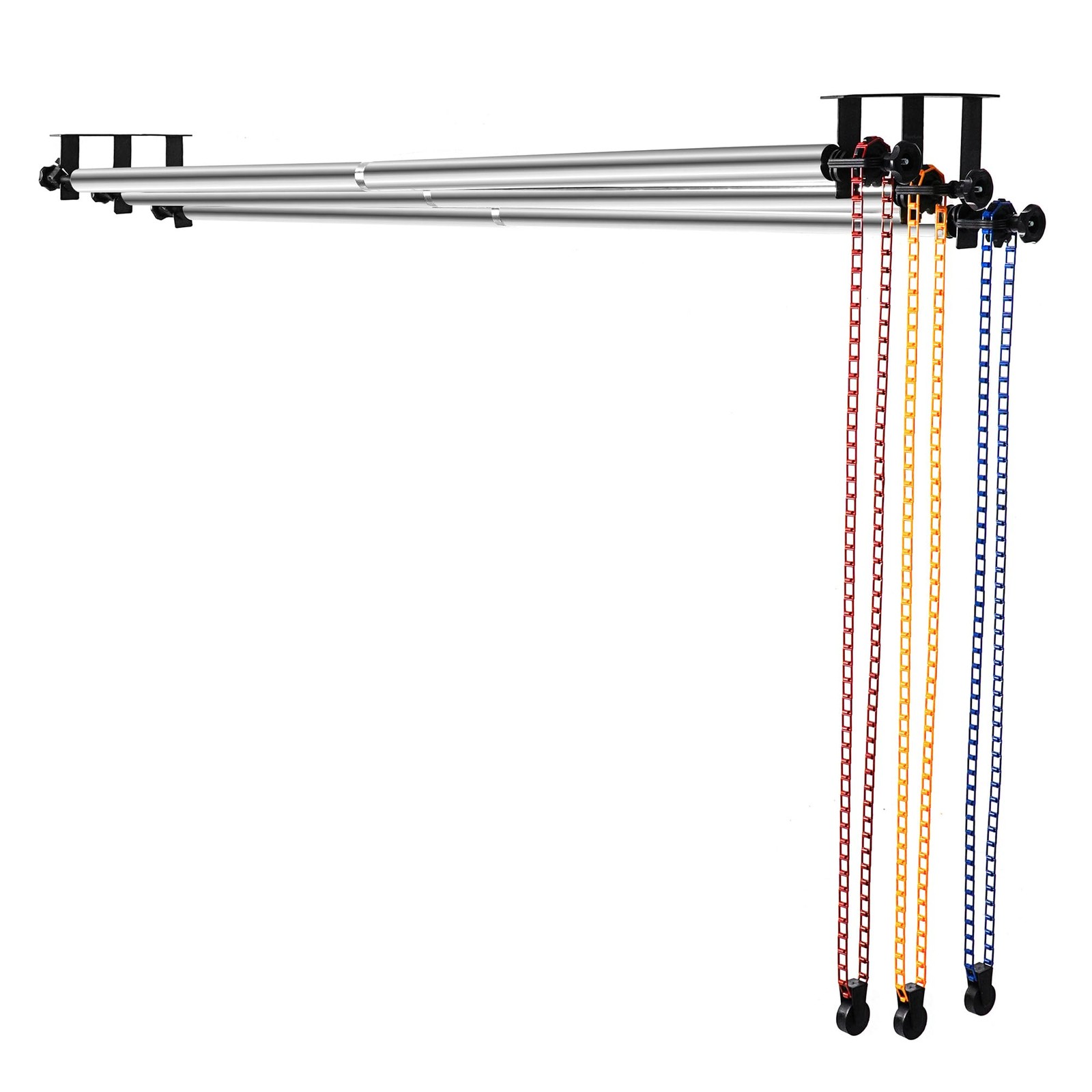 Photography Backdrop 3 Roller Support System, 118 inch Stainless Steel Crossb…