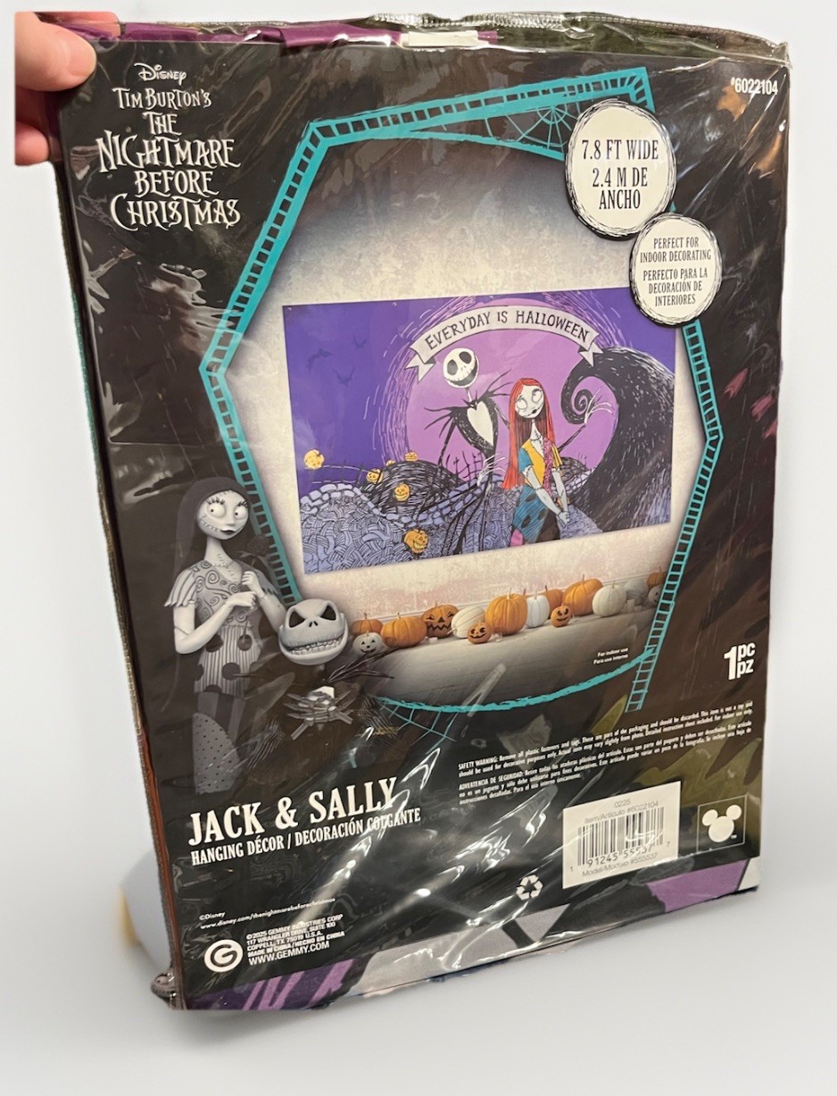 Nightmare Before Christmas Backdrop 8’ X 5’ Party Wall Decor Halloween 6022104