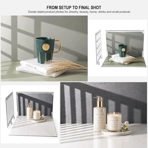 Photo Backdrop for Product Photography – Tabletop Backdrop Kit with 20 Light